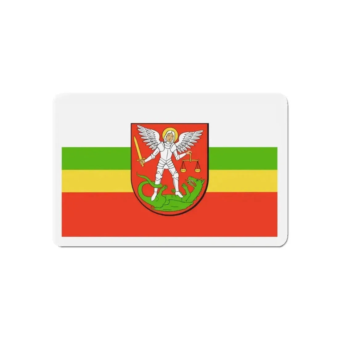 Flag of Biała Podlaska Poland - Refrigerator Magnet - The Sticker Space