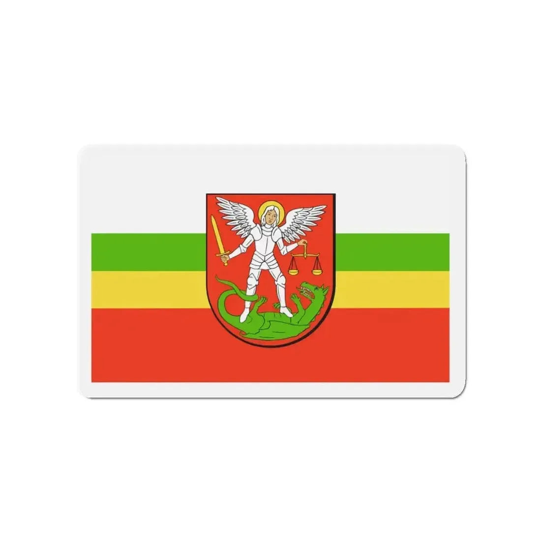Flag of Biała Podlaska Poland - Refrigerator Magnet - The Sticker Space