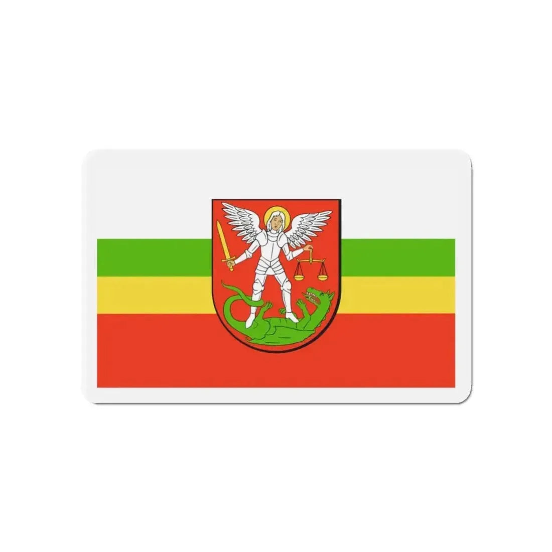 Flag of Biała Podlaska Poland - Refrigerator Magnet - The Sticker Space