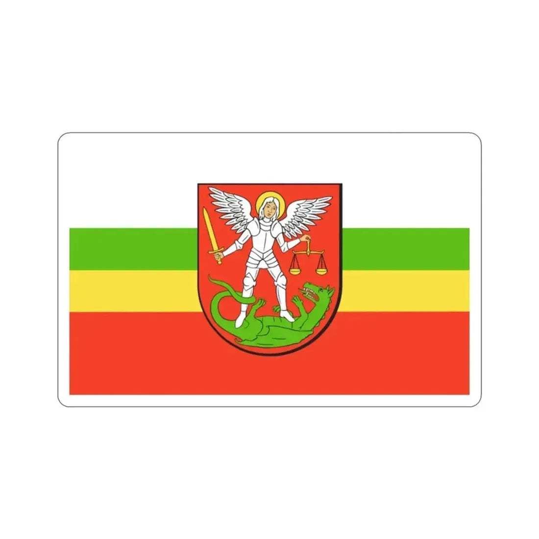 Flag of Biała Podlaska Poland STICKER Vinyl Die-Cut Decal - The Sticker Space