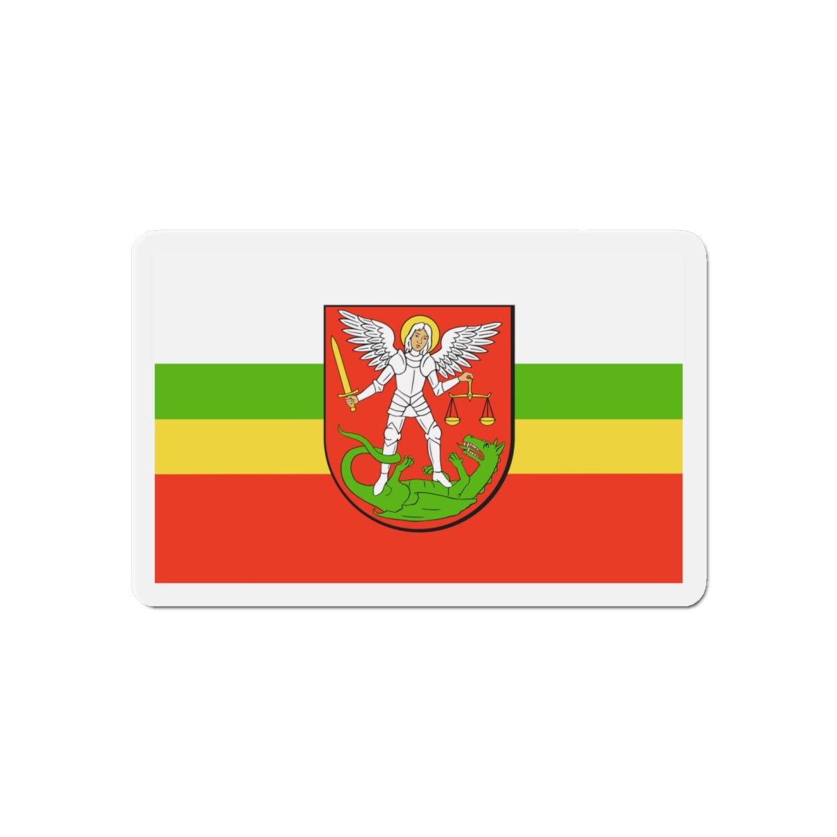 Flag of Biała Podlaska Poland - Die-Cut Magnet-6 × 6"-The Sticker Space