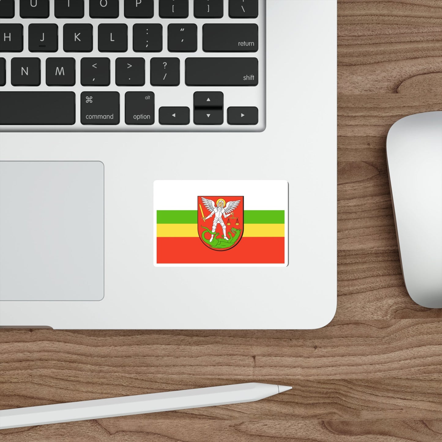 Flag of Biała Podlaska Poland STICKER Vinyl Die-Cut Decal-The Sticker Space