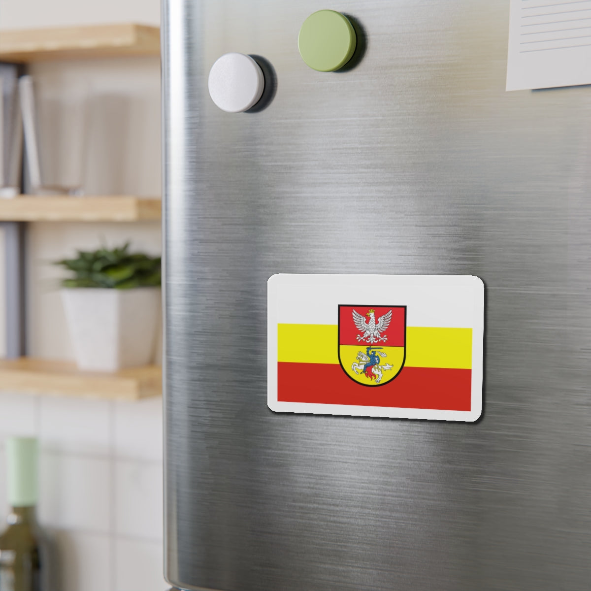 Flag of Białystok Poland - Die-Cut Magnet-The Sticker Space