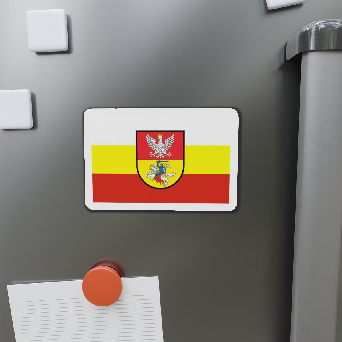 Flag of Białystok Poland - Die-Cut Magnet-The Sticker Space