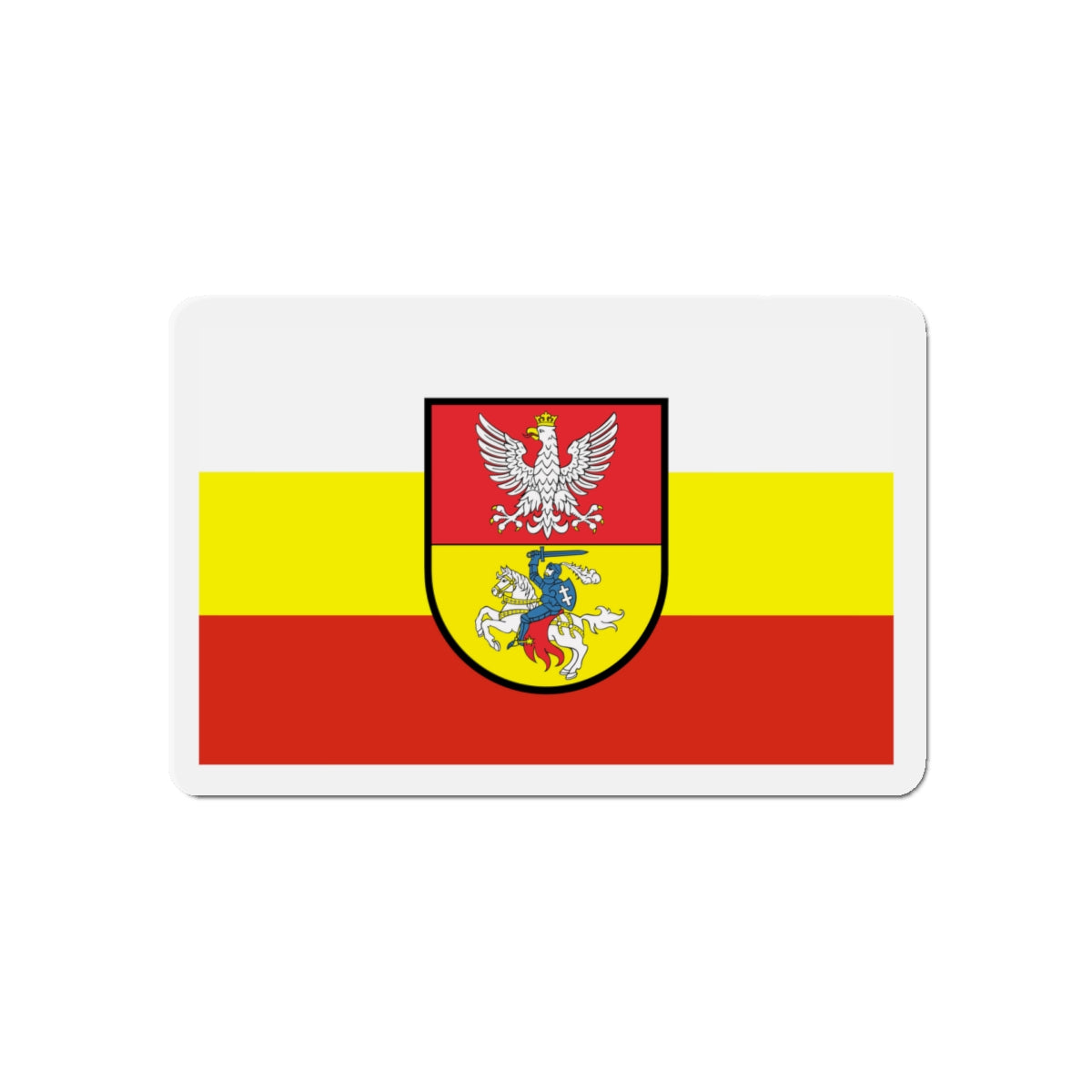 Flag of Białystok Poland - Die-Cut Magnet-5" x 5"-The Sticker Space