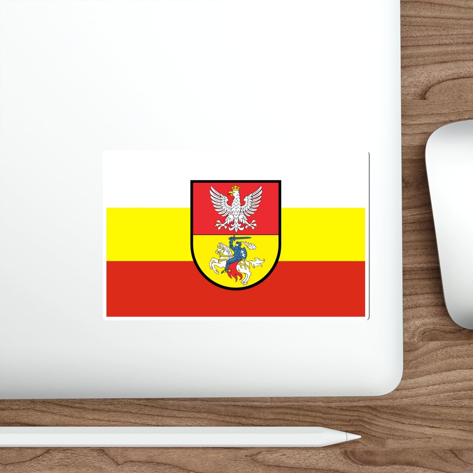 Flag of Białystok Poland STICKER Vinyl Die-Cut Decal-The Sticker Space