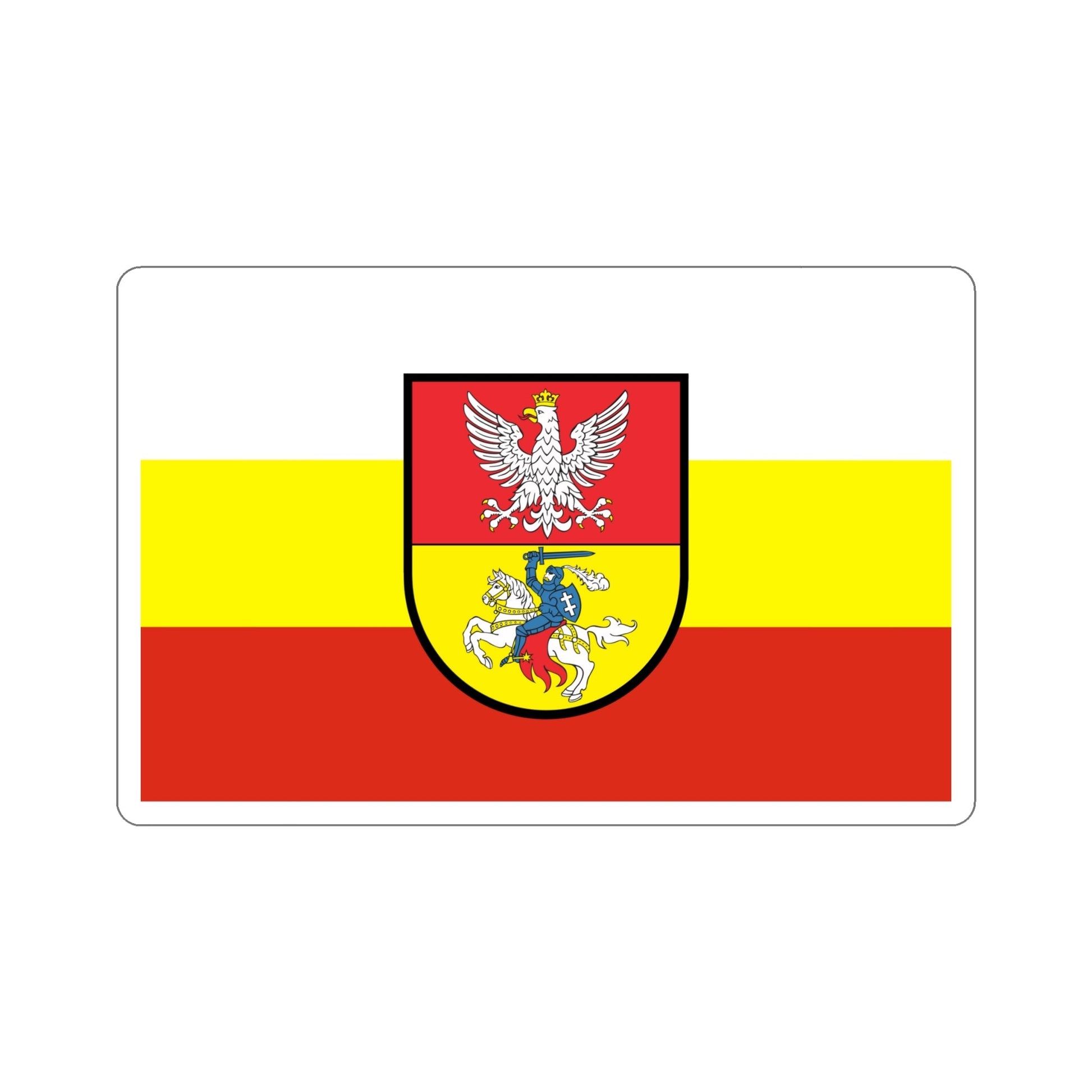 Flag of Białystok Poland STICKER Vinyl Die-Cut Decal-6 Inch-The Sticker Space