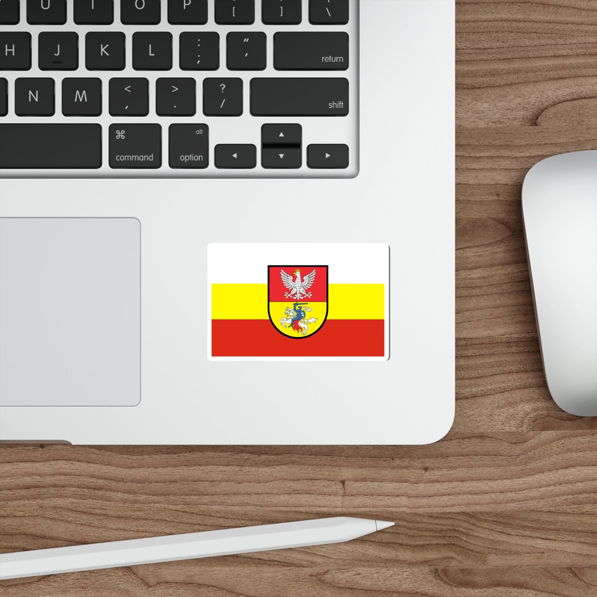 Flag of Białystok Poland STICKER Vinyl Die-Cut Decal-The Sticker Space