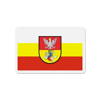 Flag of Białystok Poland - Refrigerator Magnet 4 Inch - The Sticker Space