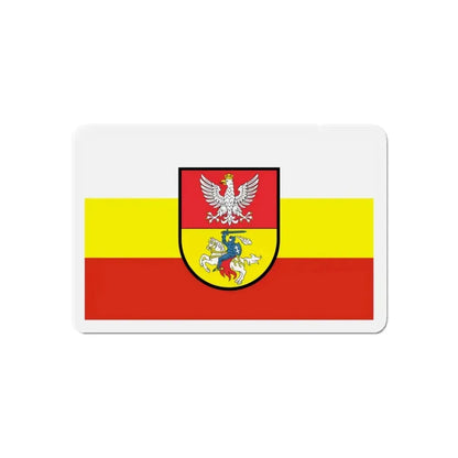 Flag of Białystok Poland - Refrigerator Magnet 6 Inch - The Sticker Space