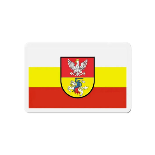 Flag of Białystok Poland - Refrigerator Magnet 6 Inch - The Sticker Space