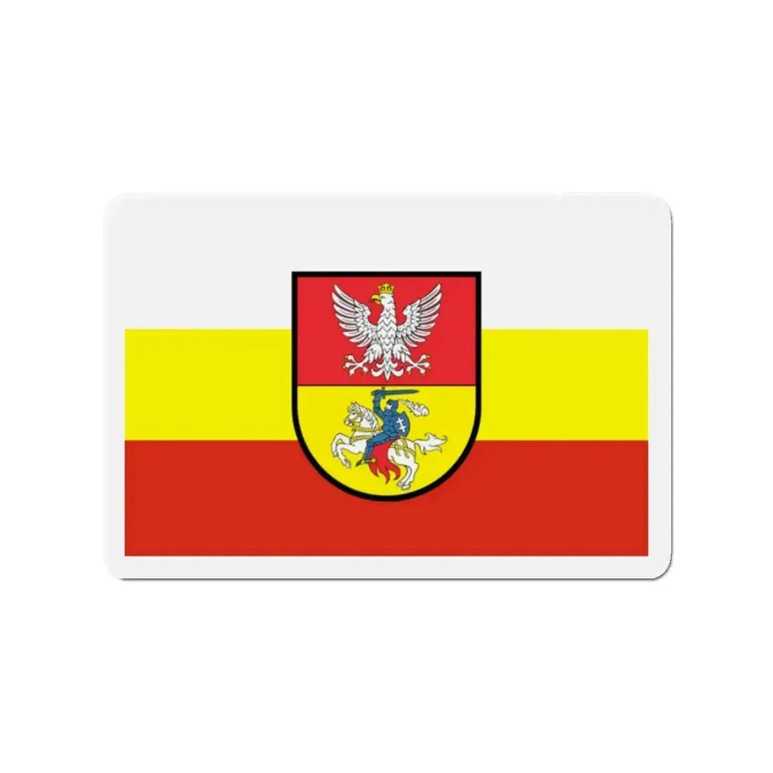 Flag of Białystok Poland - Refrigerator Magnet - The Sticker Space