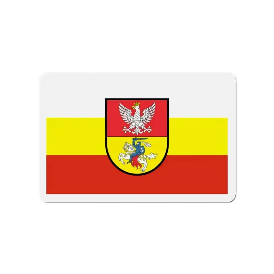 Flag of Białystok Poland - Refrigerator Magnet - The Sticker Space