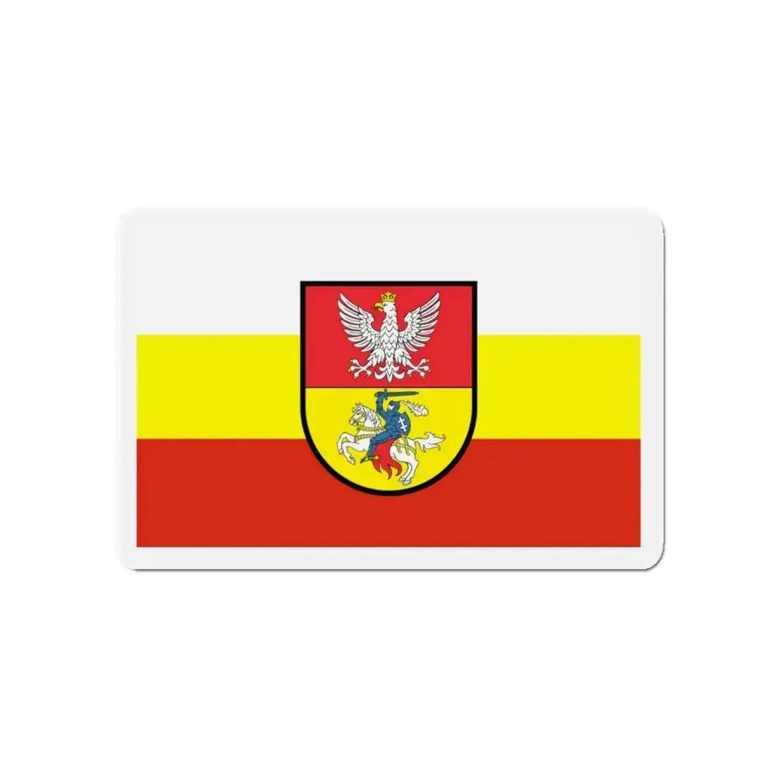 Flag of Białystok Poland - Refrigerator Magnet - The Sticker Space