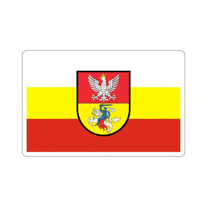 Flag of Białystok Poland STICKER Vinyl Die-Cut Decal 4 Inch - The Sticker Space
