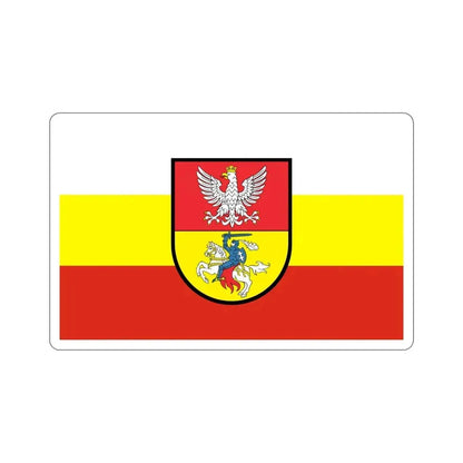 Flag of Białystok Poland STICKER Vinyl Die-Cut Decal 4 Inch - The Sticker Space
