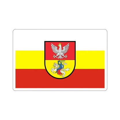Flag of Białystok Poland STICKER Vinyl Die-Cut Decal 5 Inch - The Sticker Space