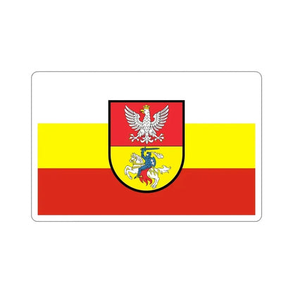 Flag of Białystok Poland STICKER Vinyl Die-Cut Decal 5 Inch - The Sticker Space