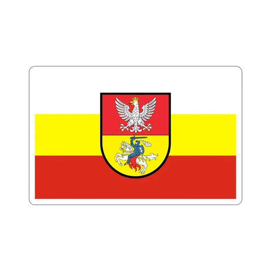 Flag of Białystok Poland STICKER Vinyl Die-Cut Decal 6 Inch - The Sticker Space