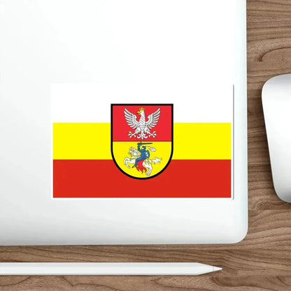 Flag of Białystok Poland STICKER Vinyl Die-Cut Decal - The Sticker Space
