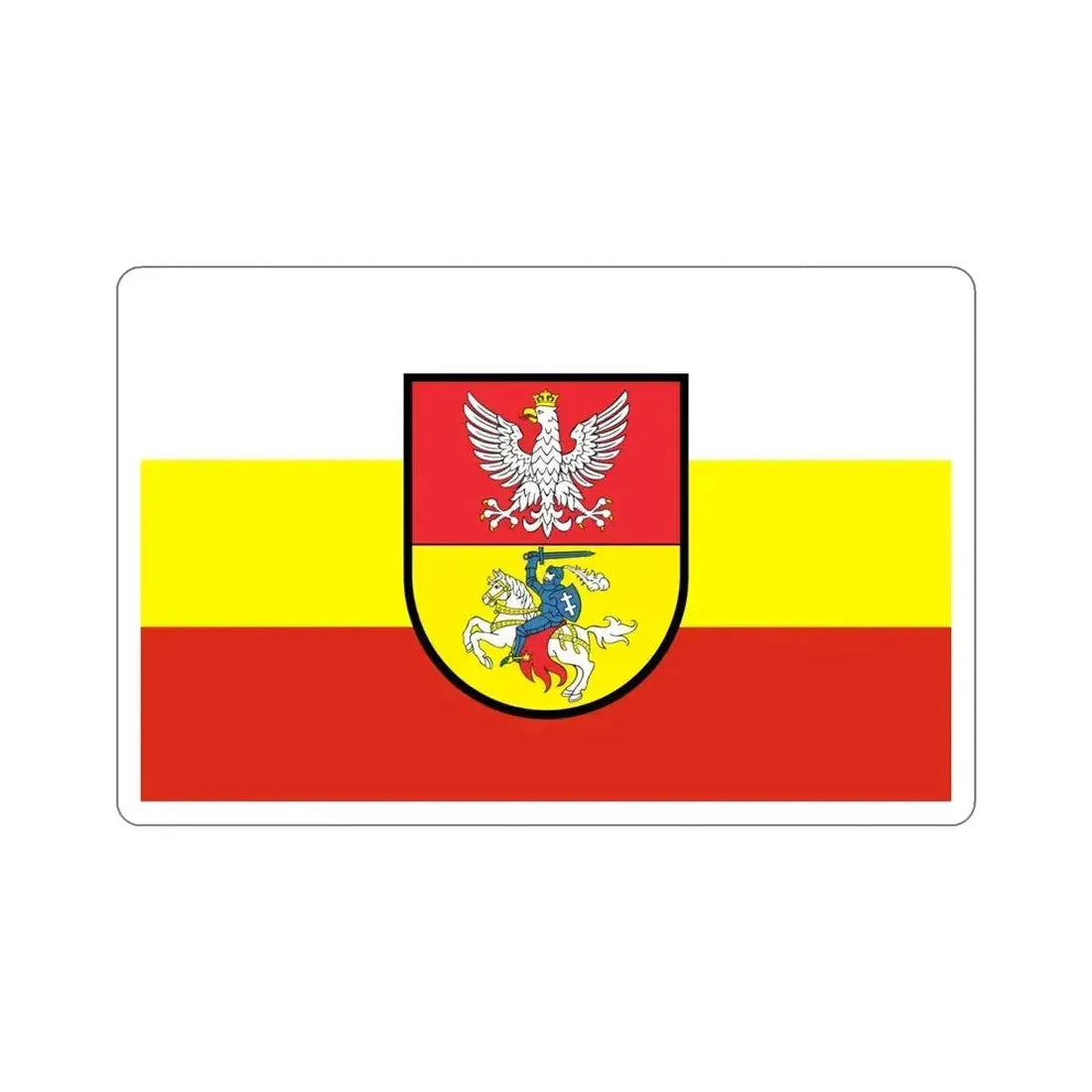 Flag of Białystok Poland STICKER Vinyl Die-Cut Decal - The Sticker Space