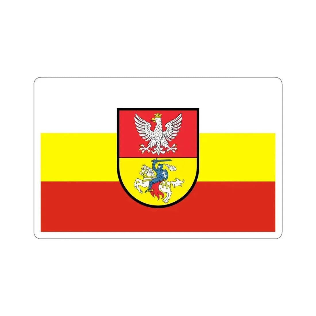 Flag of Białystok Poland STICKER Vinyl Die-Cut Decal - The Sticker Space