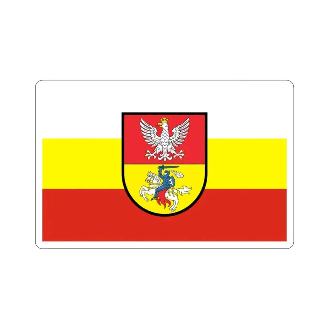 Flag of Białystok Poland STICKER Vinyl Die-Cut Decal - The Sticker Space