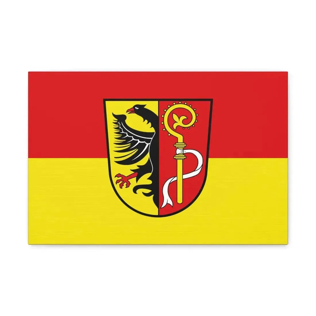Flag of Biberach Germany - Canvas Wall Art 18″ x 12″ 1.25" - The Sticker Space