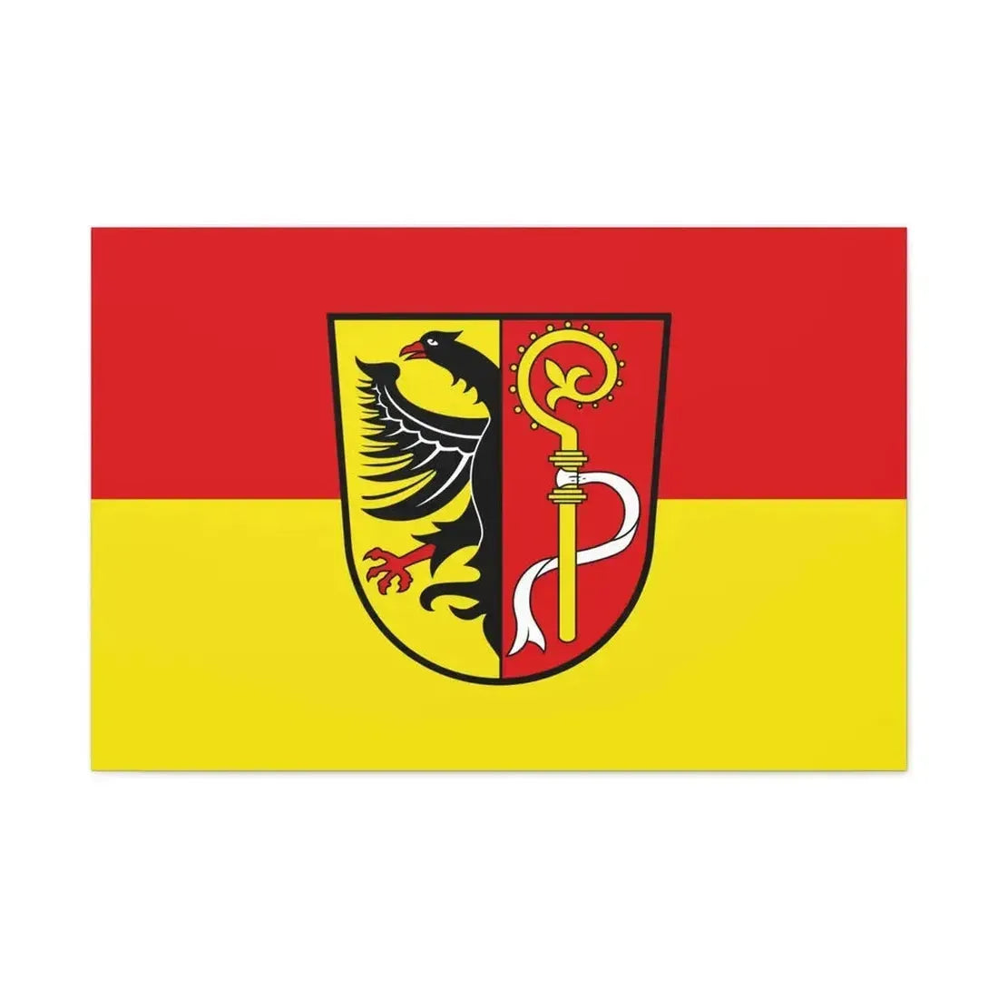 Flag of Biberach Germany - Canvas Wall Art - The Sticker Space