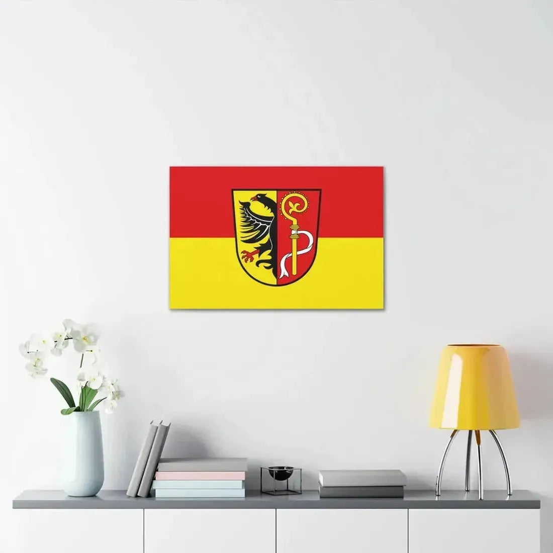 Flag of Biberach Germany - Canvas Wall Art - The Sticker Space