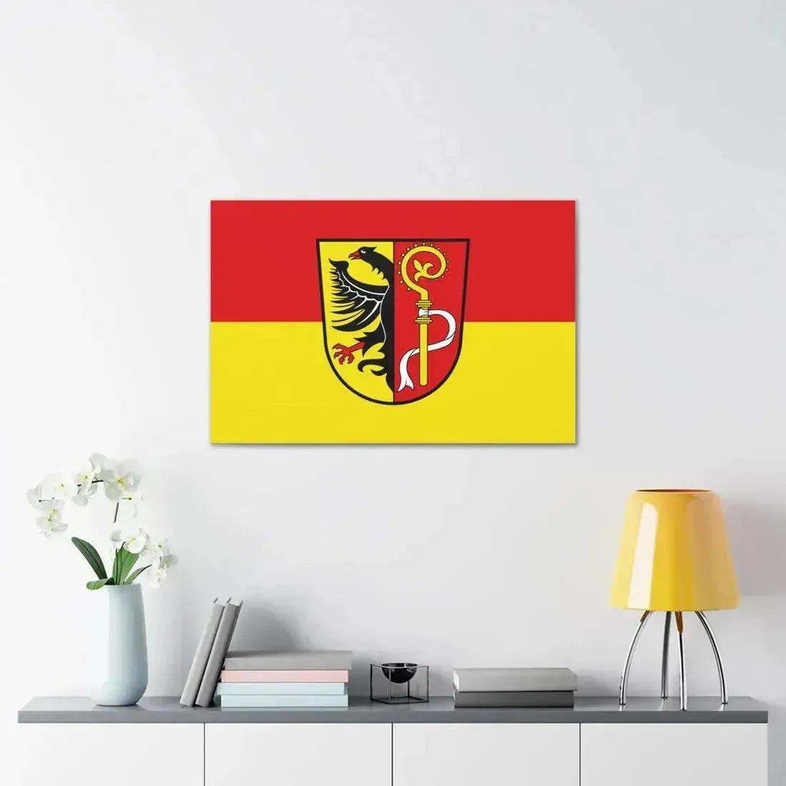 Flag of Biberach Germany - Canvas Wall Art - The Sticker Space