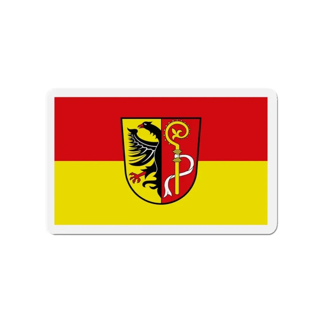Flag of Biberach Germany - Refrigerator Magnet 3 Inch - The Sticker Space