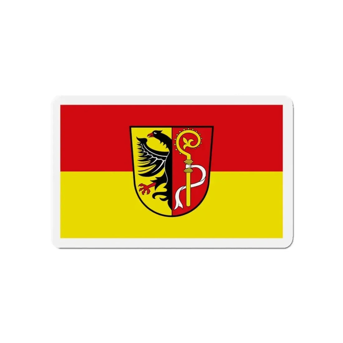 Flag of Biberach Germany - Refrigerator Magnet 4 Inch - The Sticker Space