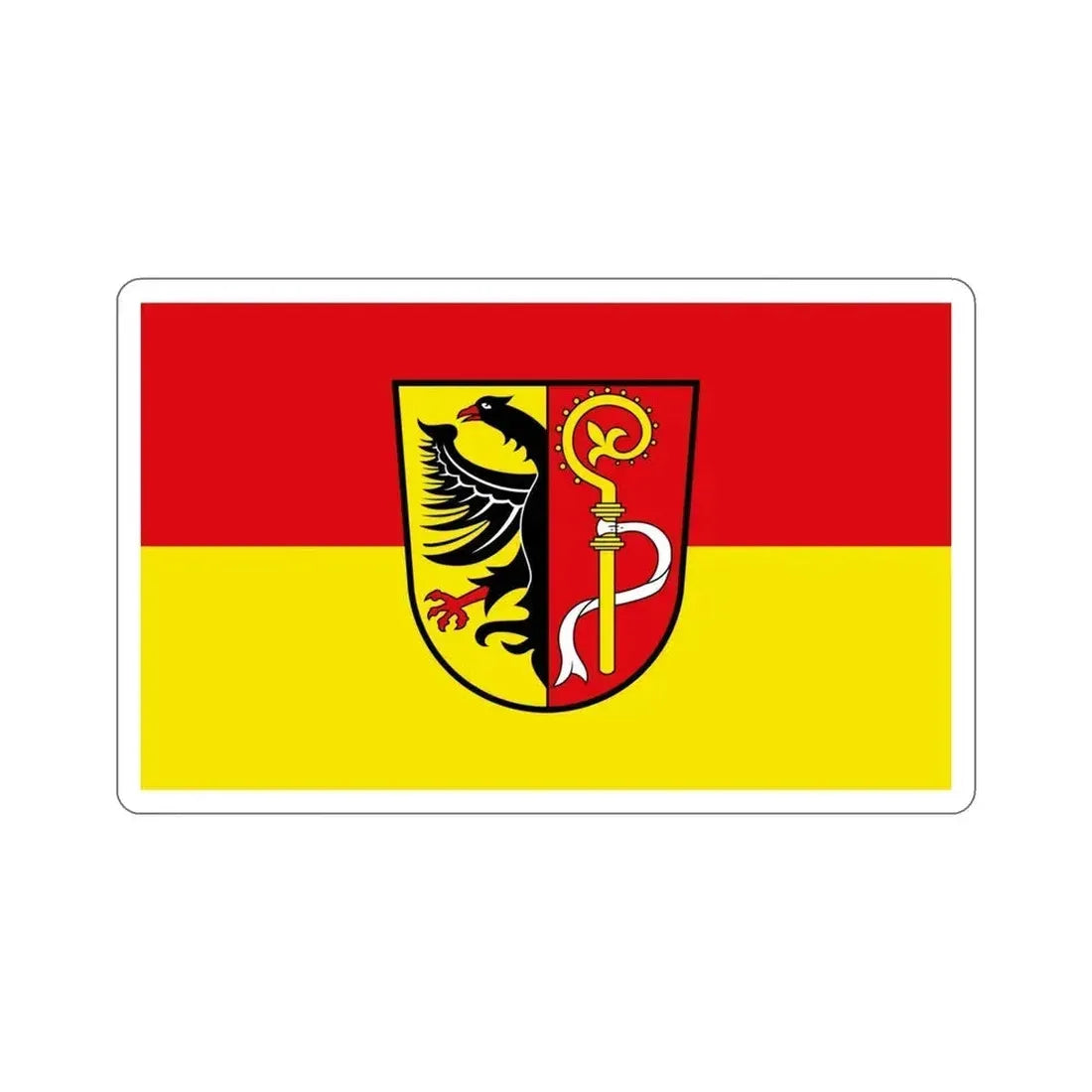 Flag of Biberach Germany STICKER Vinyl Die-Cut Decal 4 Inch - The Sticker Space