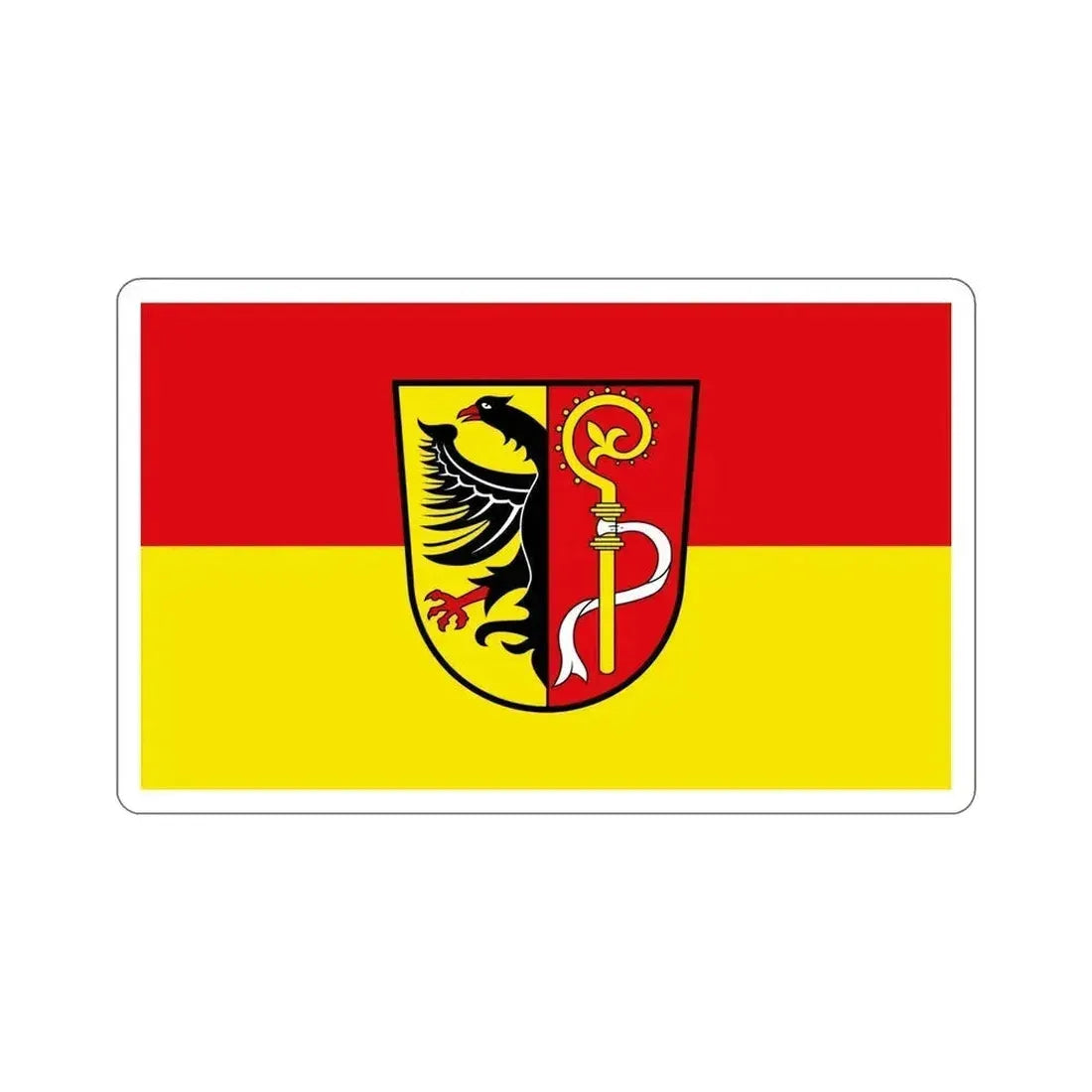 Flag of Biberach Germany STICKER Vinyl Die-Cut Decal 6 Inch - The Sticker Space