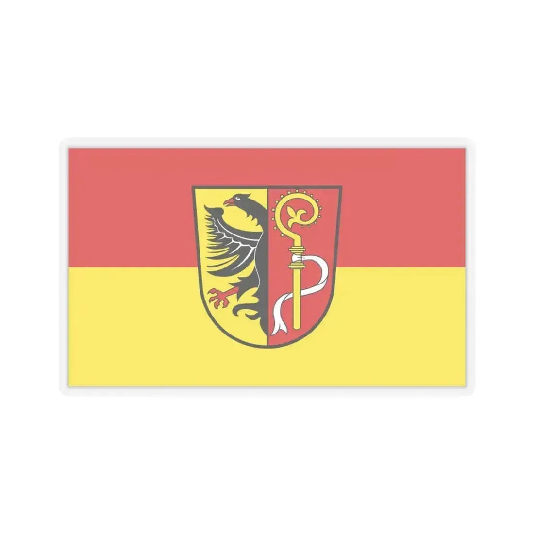 Flag of Biberach Germany - STICKER Vinyl Kiss-Cut Decal 4 Inch Transparent - The Sticker Space