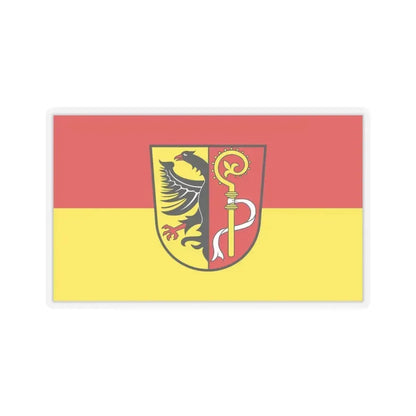 Flag of Biberach Germany - STICKER Vinyl Kiss-Cut Decal 4 Inch Transparent - The Sticker Space