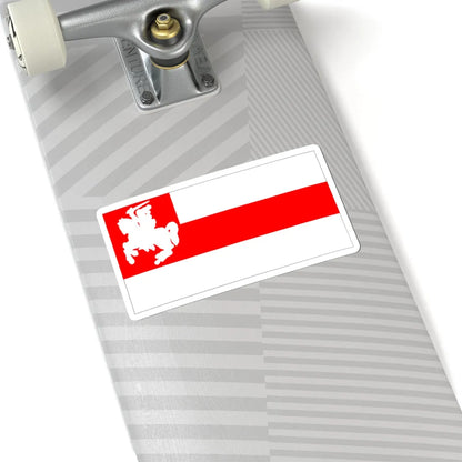 Flag of Biełaruski Asoby Bataljon u skladzie vojska Letuvy (Belarus) (Coat of Arms) STICKER Vinyl Kiss-Cut Decal - The Sticker Space
