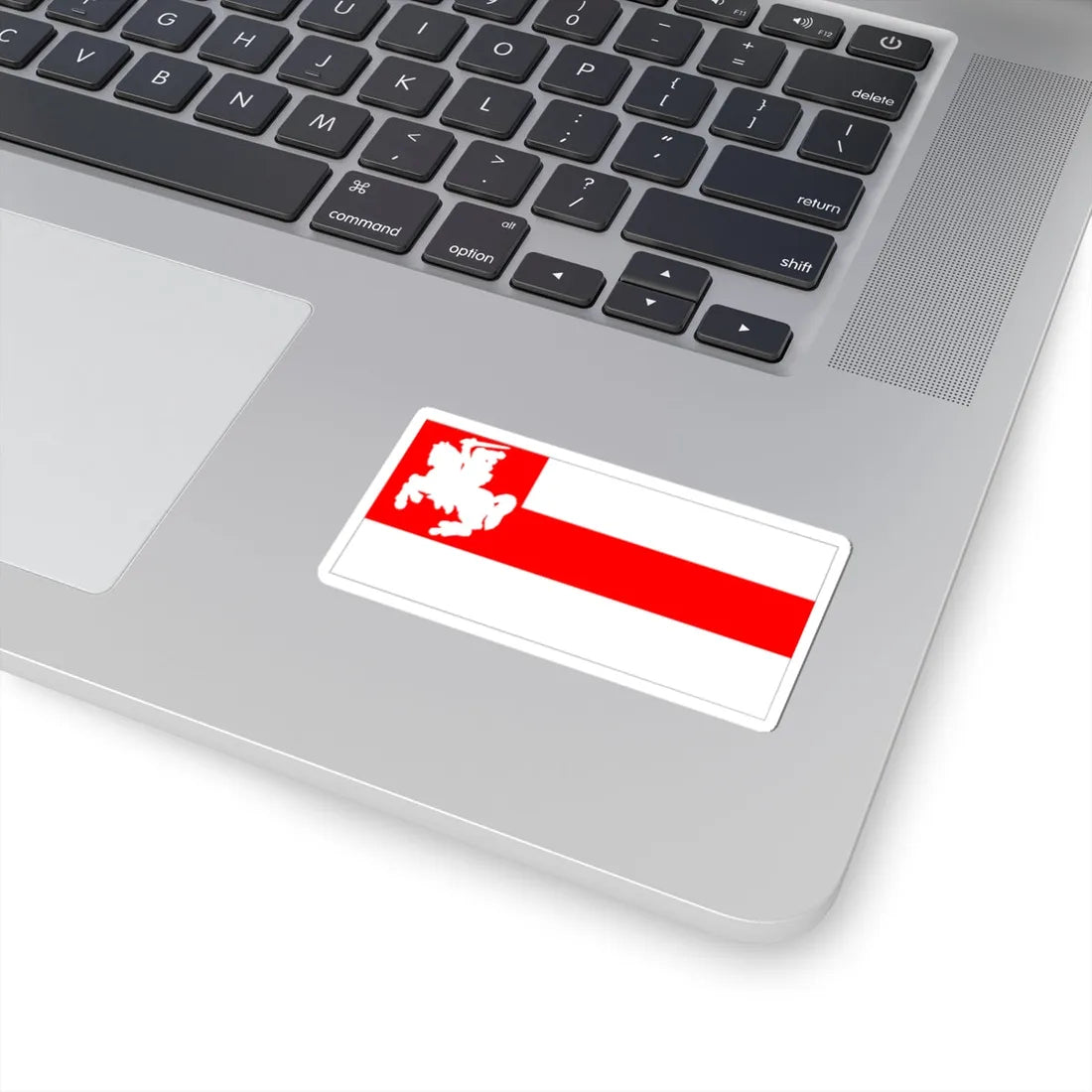 Flag of Biełaruski Asoby Bataljon u skladzie vojska Letuvy (Belarus) (Coat of Arms) STICKER Vinyl Kiss-Cut Decal - The Sticker Space