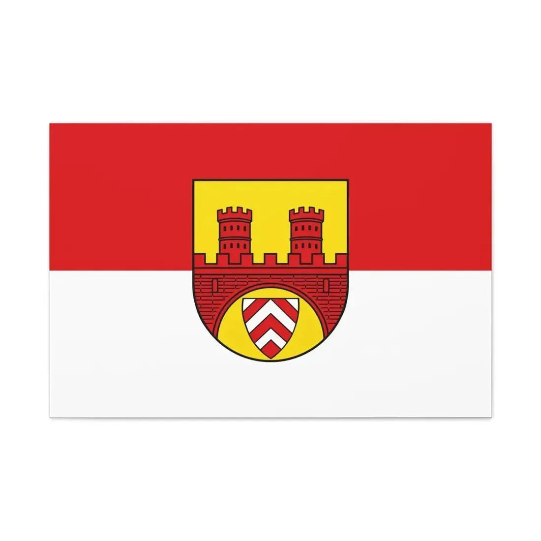 Flag of Bielefeld Germany - Canvas Wall Art 36" x 24" 1.25" - The Sticker Space