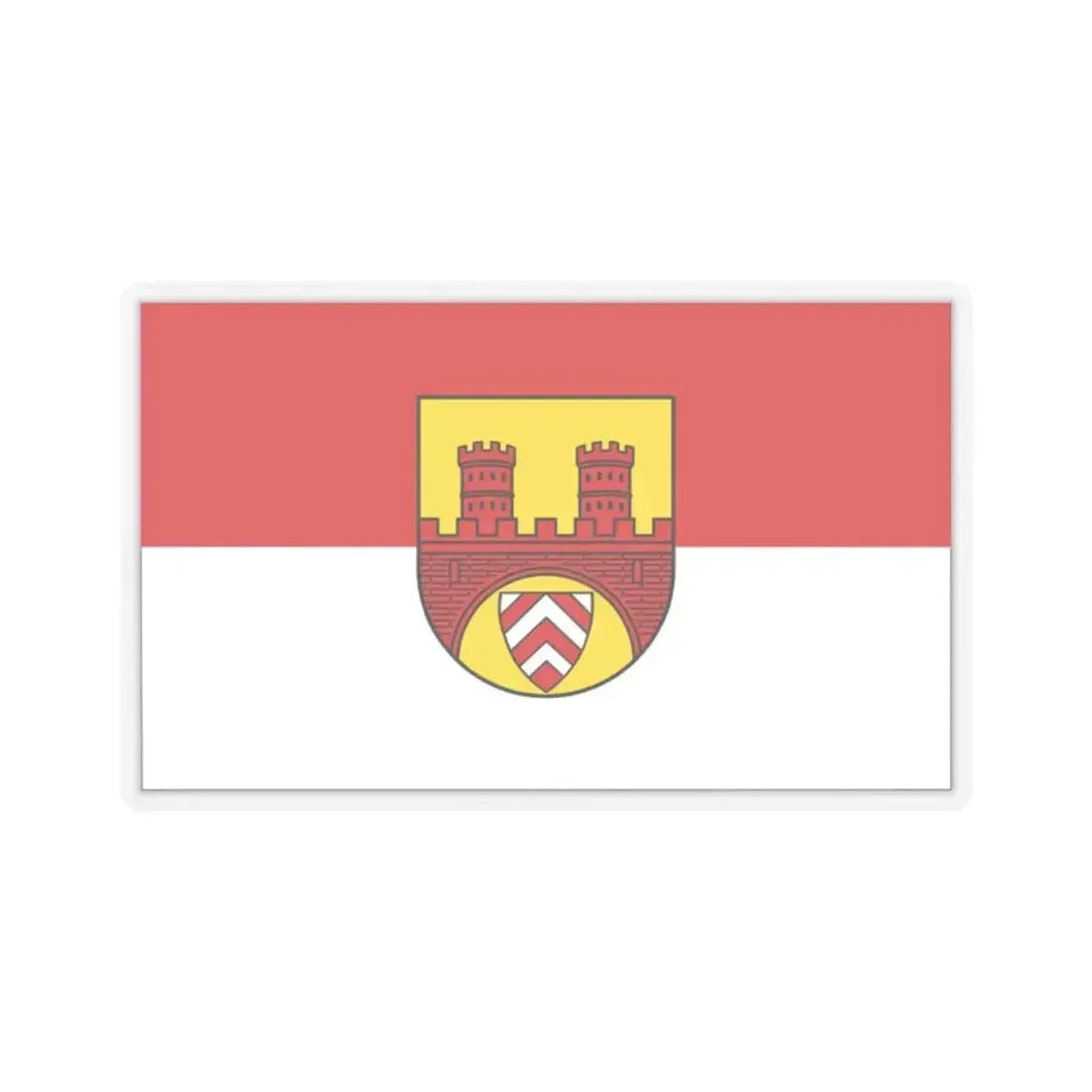 Flag of Bielefeld Germany - STICKER Vinyl Kiss-Cut Decal 2 Inch Transparent - The Sticker Space