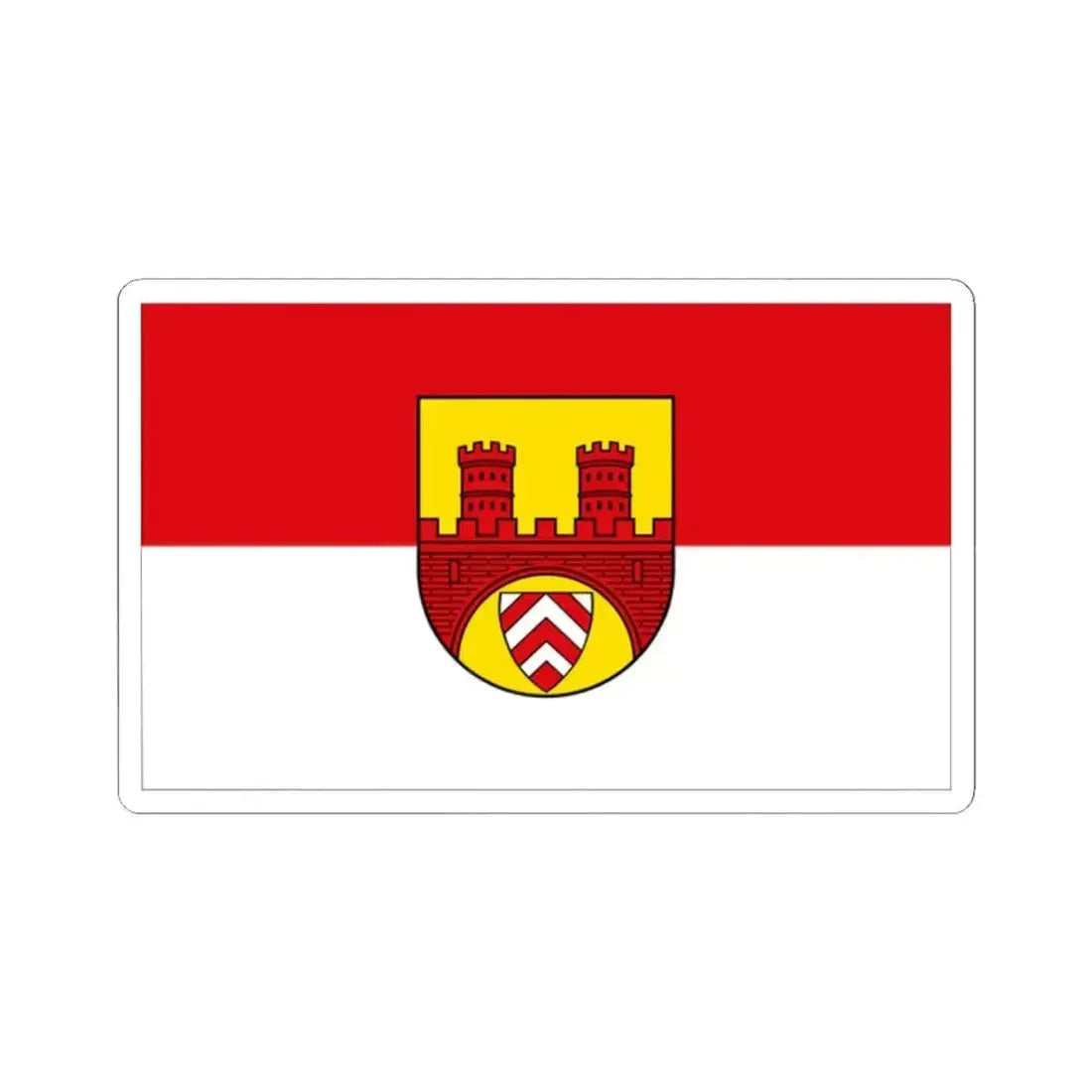 Flag of Bielefeld Germany - STICKER Vinyl Kiss-Cut Decal 2 Inch White - The Sticker Space
