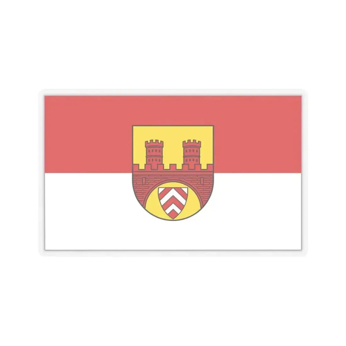 Flag of Bielefeld Germany - STICKER Vinyl Kiss-Cut Decal 3 Inch Transparent - The Sticker Space
