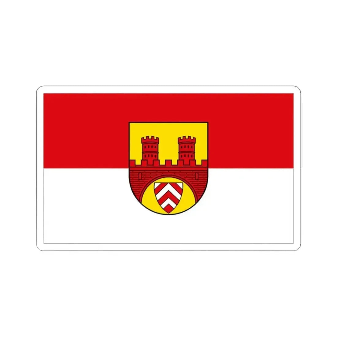 Flag of Bielefeld Germany - STICKER Vinyl Kiss-Cut Decal 3 Inch White - The Sticker Space