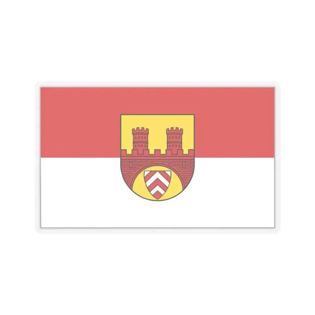Flag of Bielefeld Germany - STICKER Vinyl Kiss-Cut Decal 4 Inch Transparent - The Sticker Space