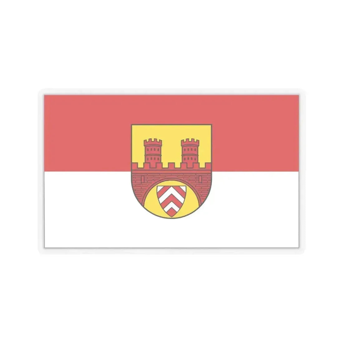 Flag of Bielefeld Germany - STICKER Vinyl Kiss-Cut Decal 6 Inch Transparent - The Sticker Space