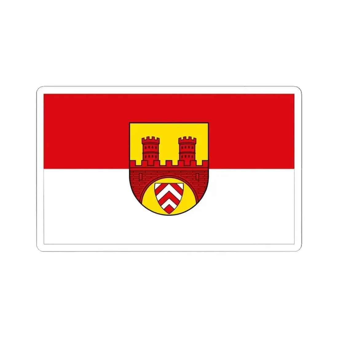 Flag of Bielefeld Germany - STICKER Vinyl Kiss-Cut Decal 6 Inch White - The Sticker Space