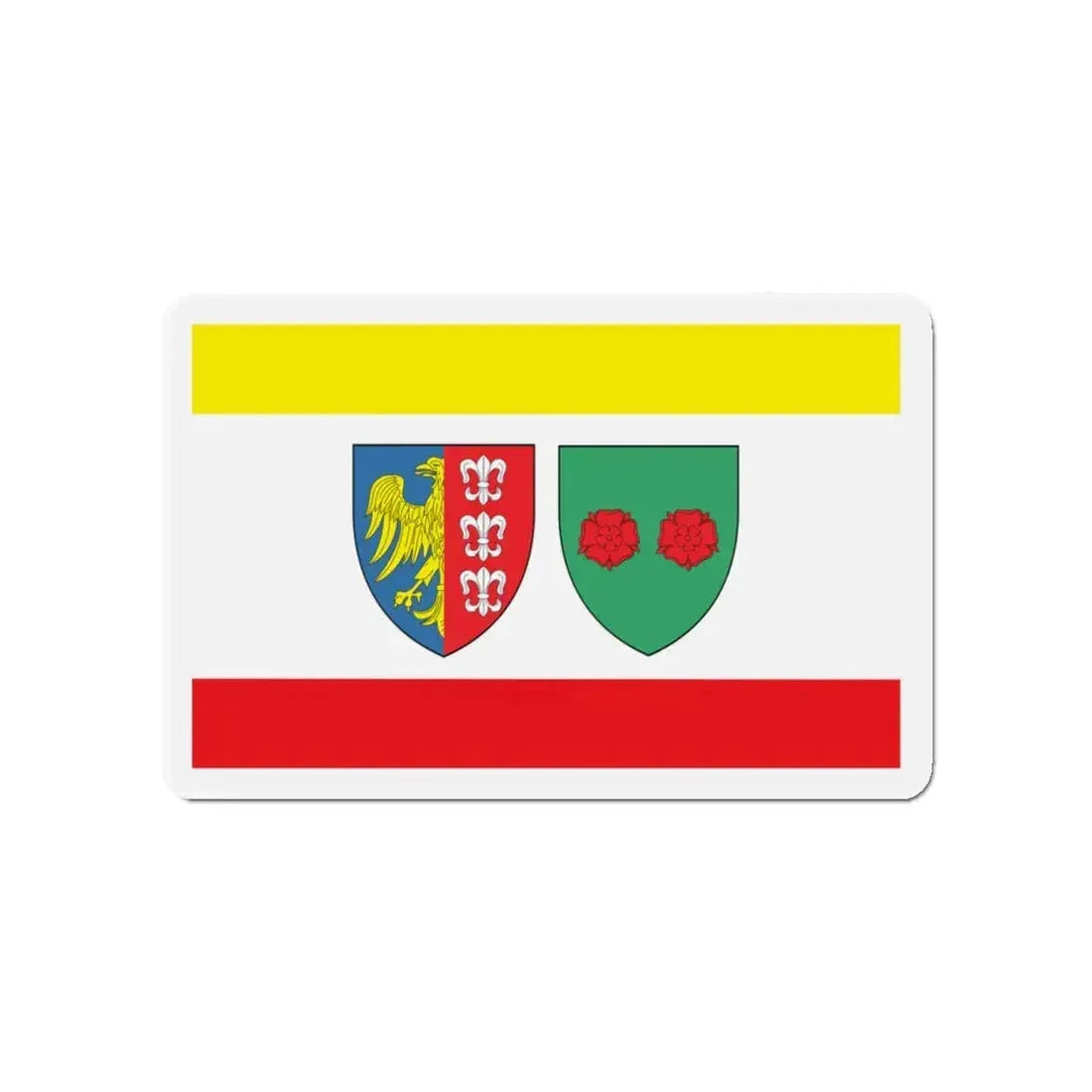 Flag of Bielsko Biała Poland - Refrigerator Magnet 4 Inch - The Sticker Space