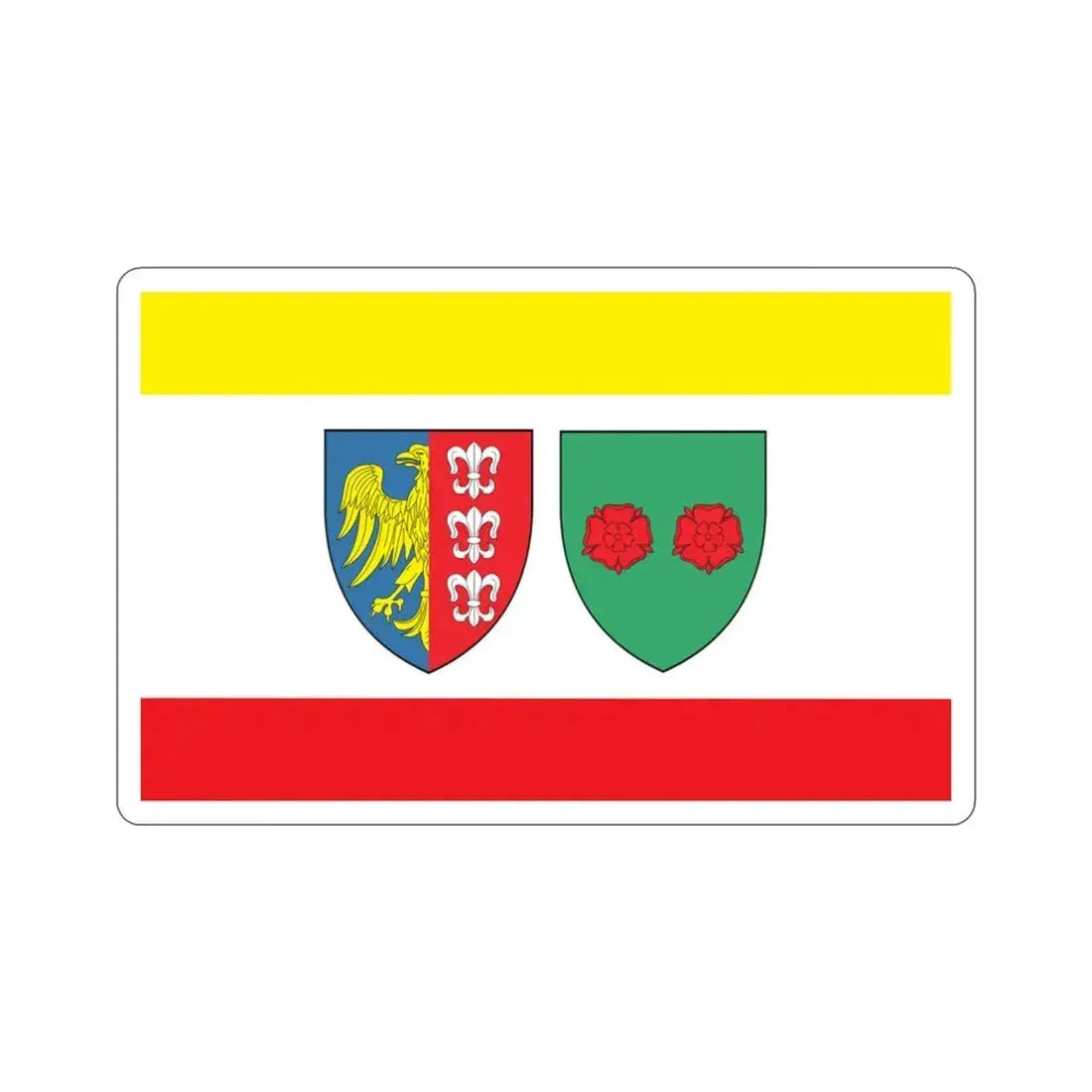 Flag of Bielsko Biała Poland STICKER Vinyl Die-Cut Decal 3 Inch - The Sticker Space