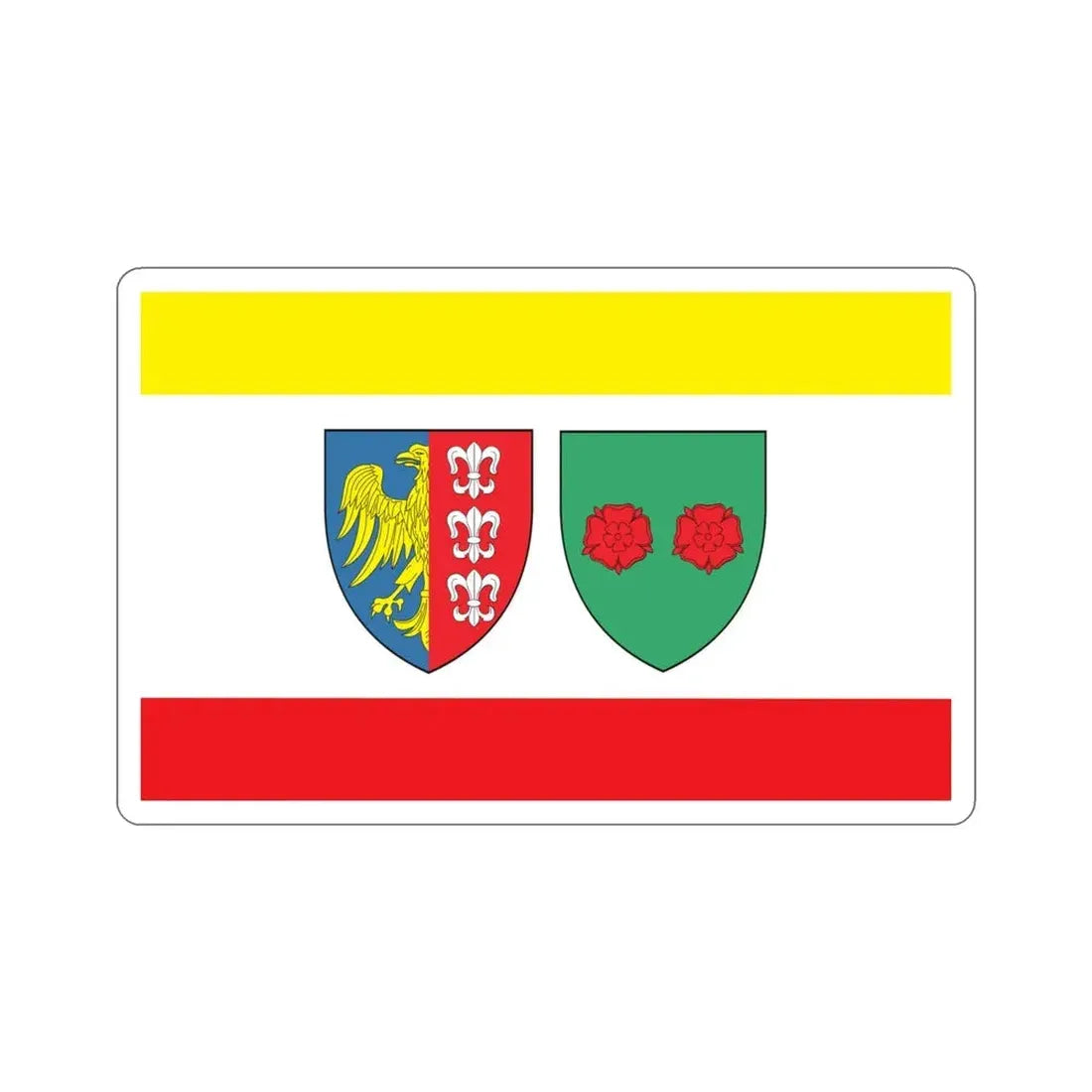 Flag of Bielsko Biała Poland STICKER Vinyl Die-Cut Decal 4 Inch - The Sticker Space